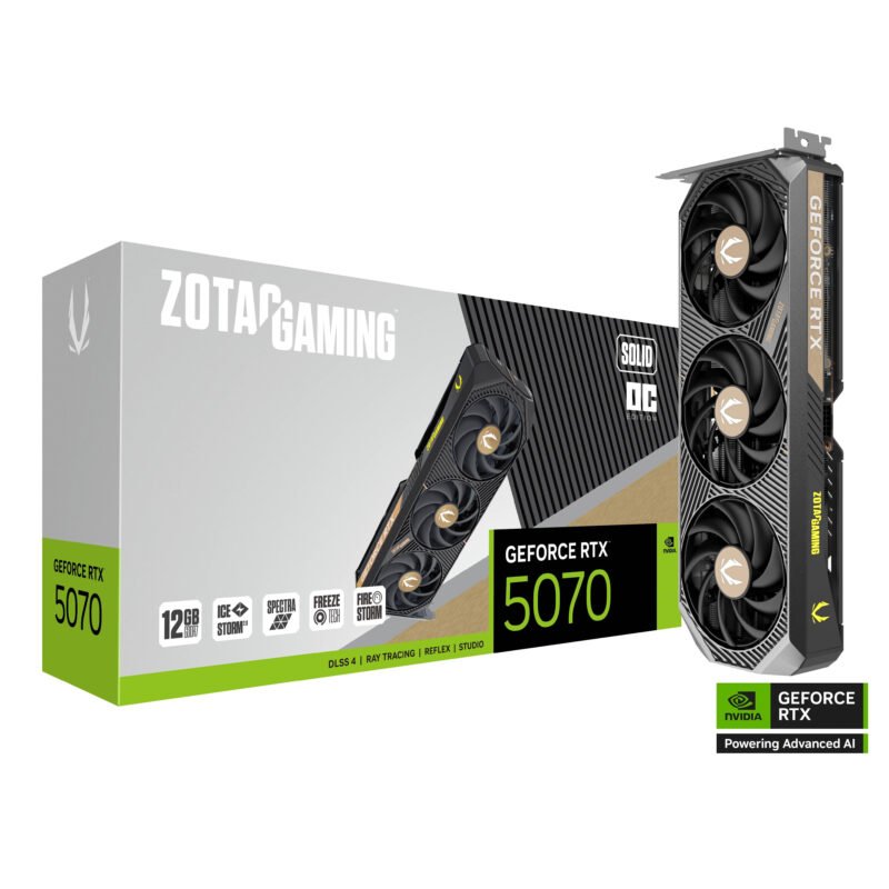 PLACA DE VIDEO ZOTAC RTX 5070 12GB SOLID OC GDDR7 - https://pccompra.com.ar