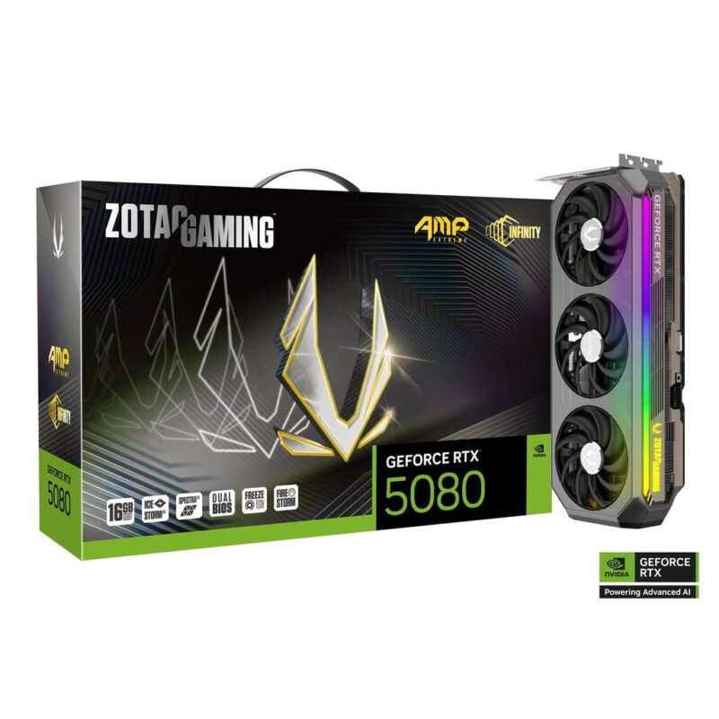 PLACA DE VIDEO ZOTAC RTX 5080 16GB AMP EXTREME INFINITY GDDR7
